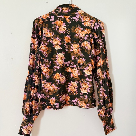 By Anthropologie Tiered-Sleeve Turtleneck Ruffled Long Sleeve Blouse - Picture 3 of 9